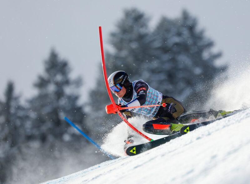 Eduard Hallberg of Team Finland competes in the men’s slalom at the Audi FIS Alpine Ski World Cup in Adelboden.